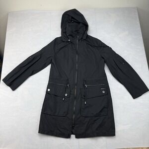 Kenneth Cole New York Women's Black Hooded Parka Jacket Size Small